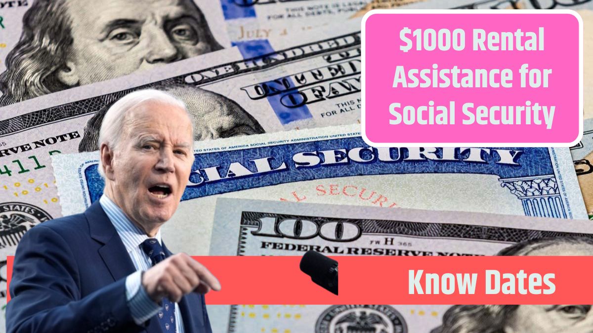 $1000 Rental Assistance for Social Security