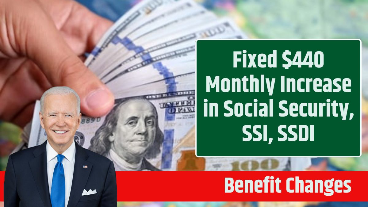 Fixed $440 Monthly Increase in Social Security, SSI, SSDI